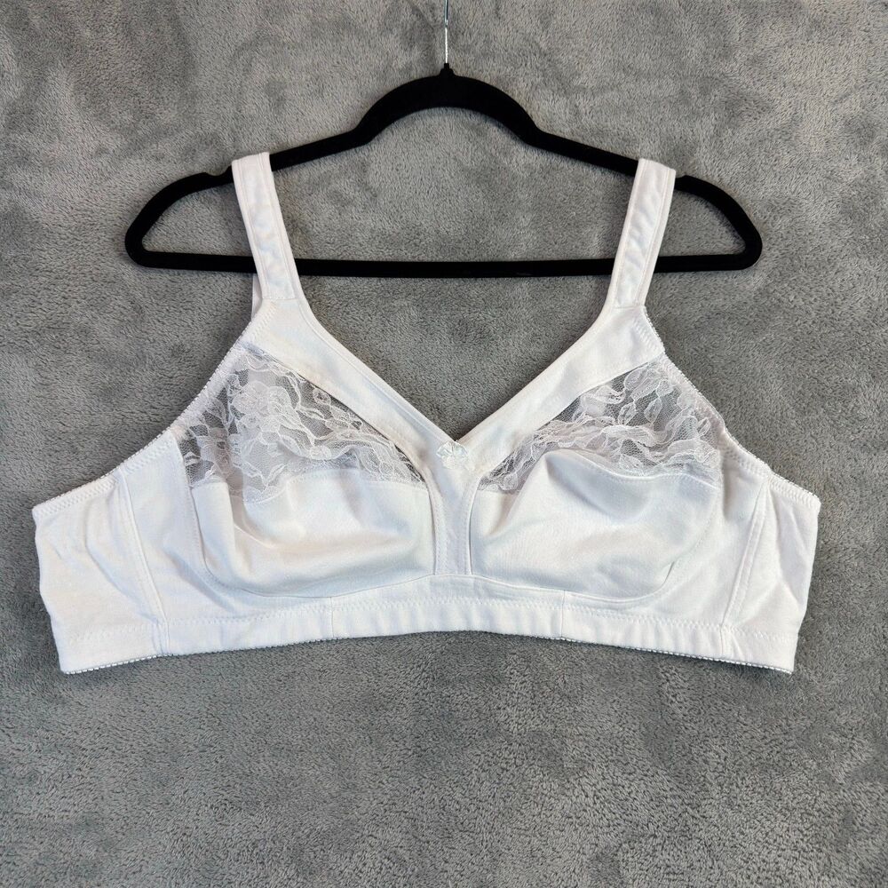 Instant Shaping Bra Women 50B White Lace Plusform Wirefree Comfort Full Coverage